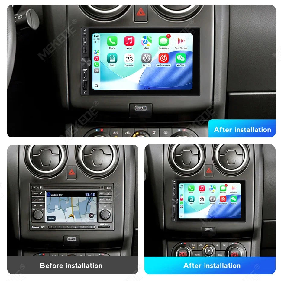 Universal 2DIN 7 Inch Car Multimedia Video Player CarPlay Android Auto Touch Screen FM Autoradio USB Knob Radio Stereo Head Unit