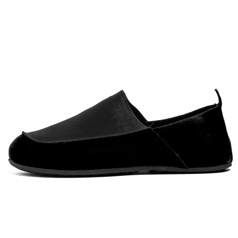 Man Loafers Outdoor Walking Fashion Mens Casual Shoes Soft Leather Comfort Half Slippers Breathable Lazy Driving Shoes Moccasins