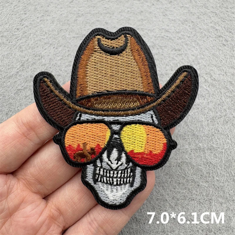 Western Cowboy Embroidered Patches DIY Boots Horse Patch For Clothing Iron On Patches Jackets Backpack Hats Sew Badges Patches