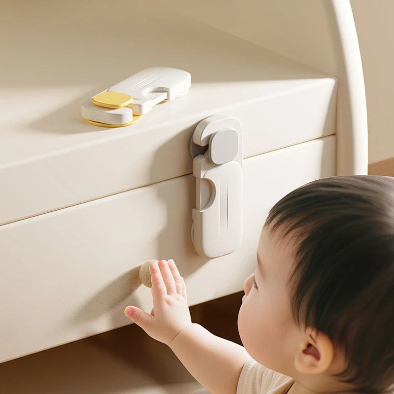3/5/10PCS Children Safety Locks for Kitchen Cupboards Adhesive Baby Proofing Cabinet Lock for Cabinets Drawer Door Fridge