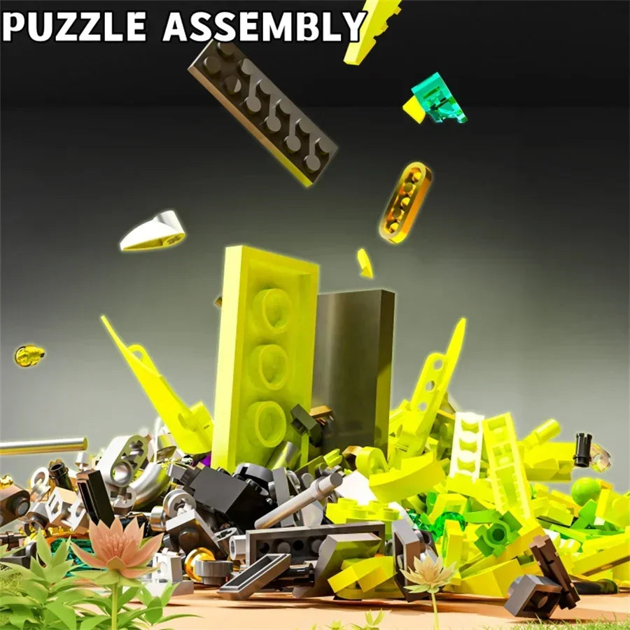 898PCS V8 Engine MOC Building Blocks Model Kit Creative Technical Assembly Educational STEM Desktop Collectible Gift for Kids