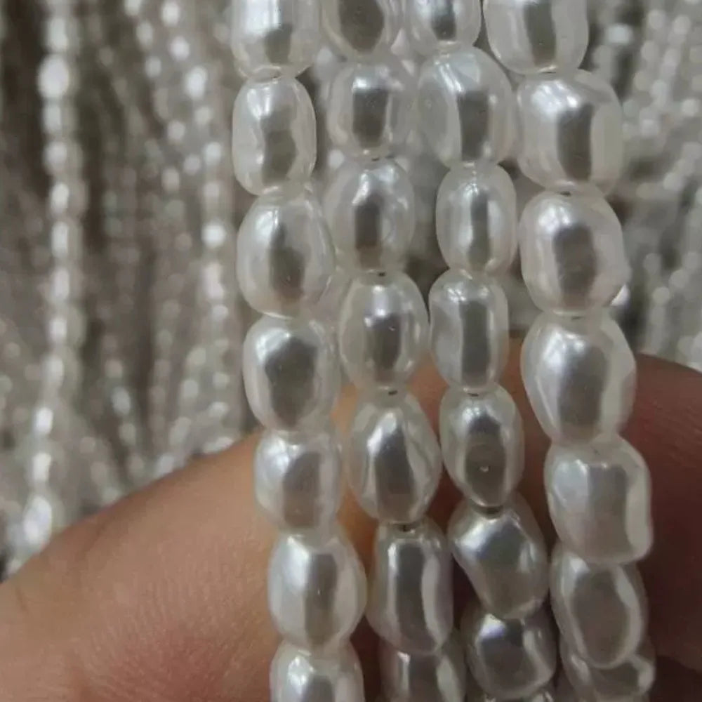 A 4.5-5.5mm Irregular Baroque Natural Freshwater Pearls Semi-Finished Beads for Jewelry Making DIY Necklace Bracelet Accessories