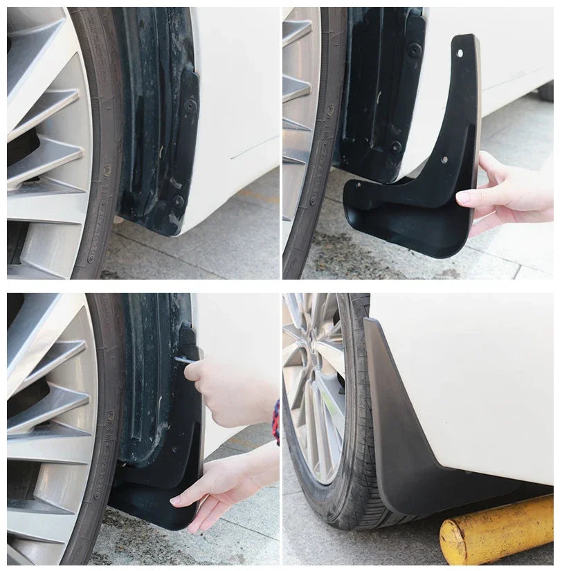4pcs Car Tire Fender Mud Flaps Splash Guards Screw Included Front Rear Wheel Protector  Accessories for Universal Auto SUV Truck
