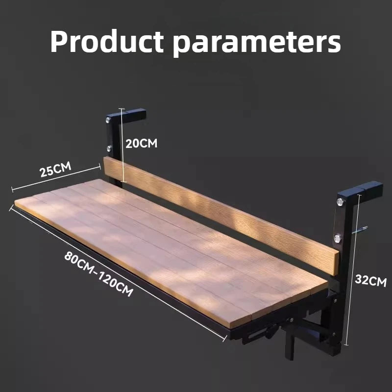 Wooden Outdoor Tables Garden Portable Folding Side Table Simple Modern Removable Study Desk Balcony Outdoor Dining Table