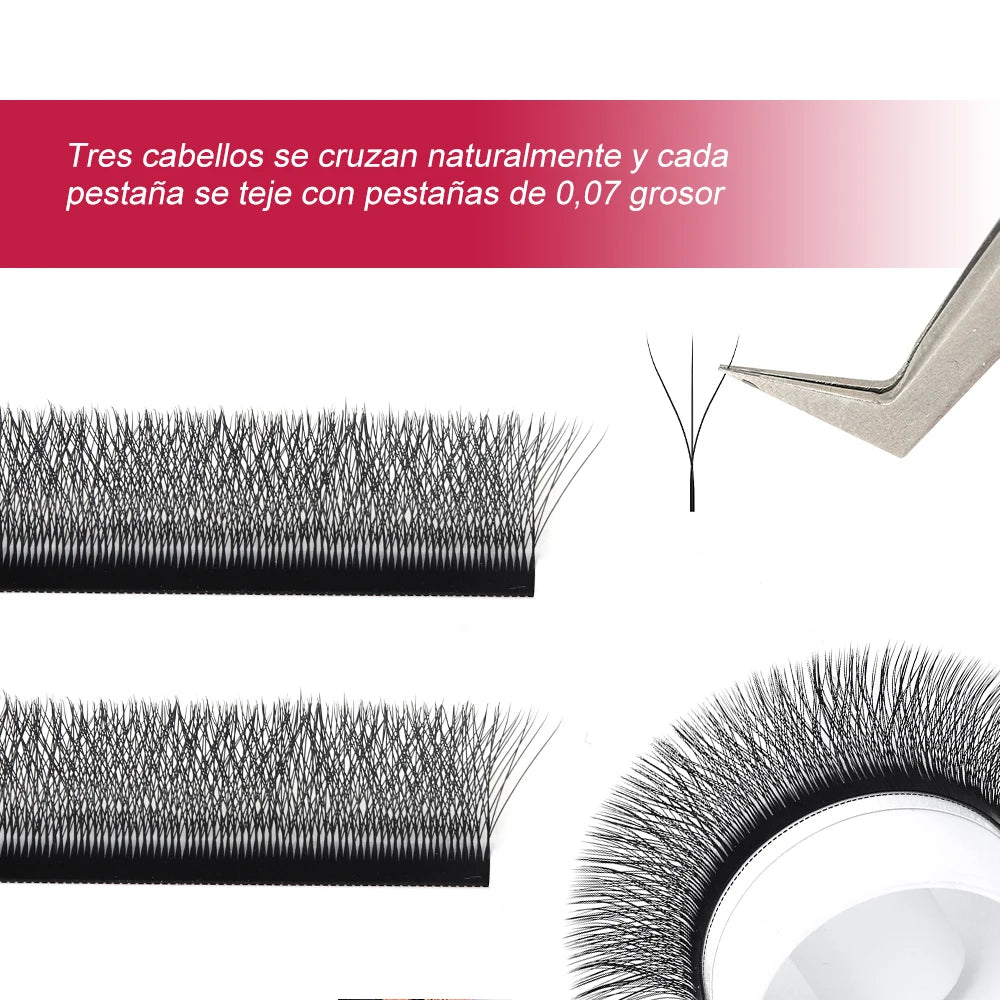 FADVAN YY/3D/4D/5D/6D W Shape Lashes M/C/D Curl Premade Volume Fans Faux Mink Eyelashes Brazilian Volume Natural Soft YY Lashes