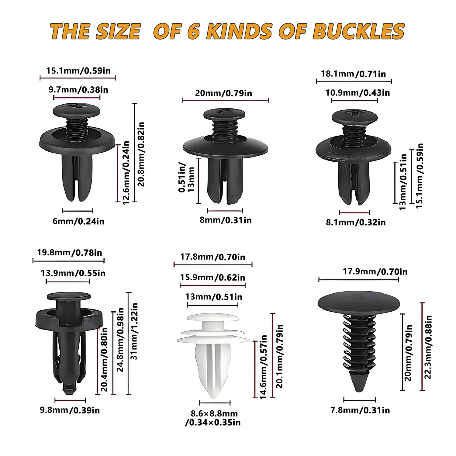 Auto Fastener Clip Kit, Car Body Push Retainer Pin, Fender Bumper Door Trim Panel Rivet Clips, Universal Car Repair Accessories
