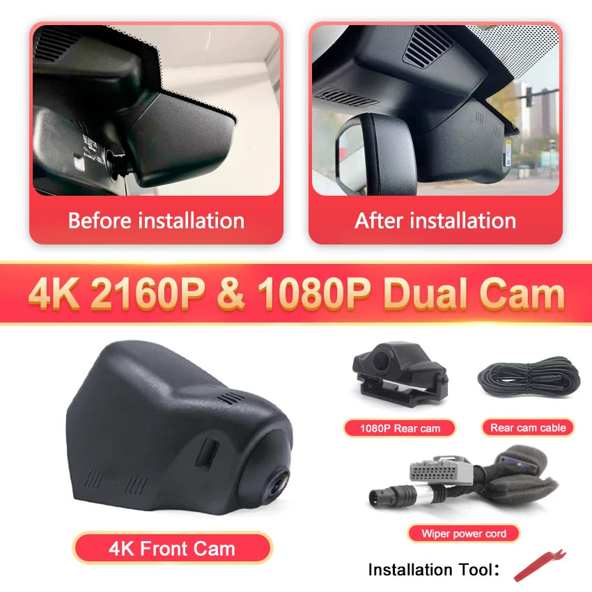 New! 4K Plug and play Car DVR Camera Dash Cam For Land Rover Discovery Sport Range Rover Evoque Jaguar E F PACE XE XF XJ XJL XEL