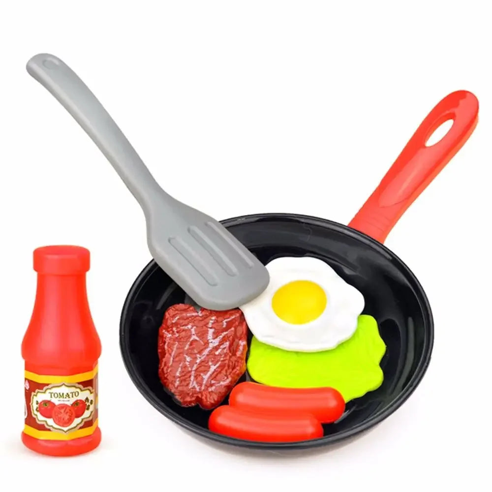 Cookware Pot Pan Toy Children Kitchen Toy Children Pretend Play Kitchen Miniature Kitchen Play Kitchen Toy Set Simulation Food
