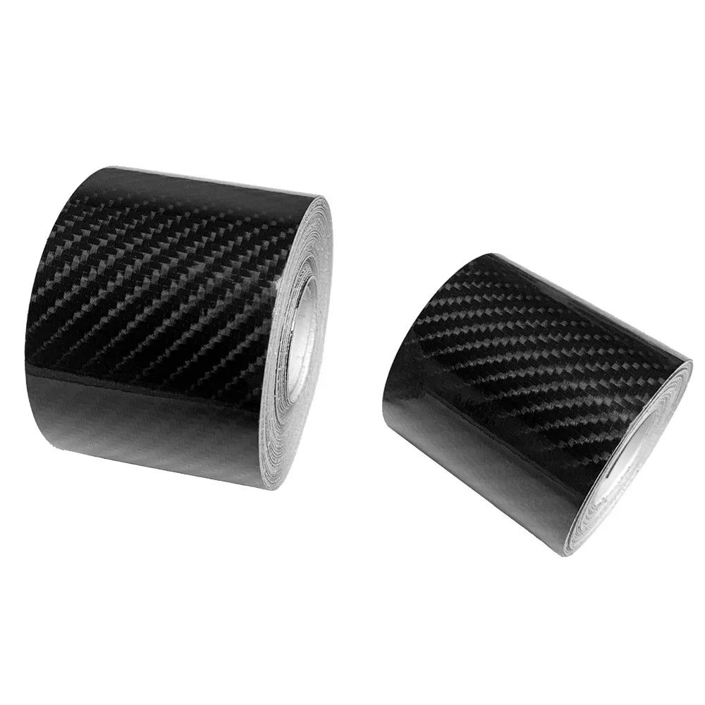 3D Carbon Fiber Car Sticker Paste Protector Glossy Black Vinyl Wrap Film Car Wrap Sheet Film Waterproof Protection Accessories