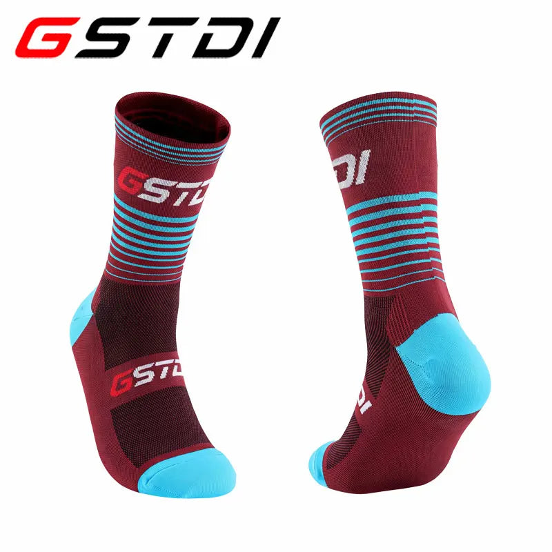 GSTDI New Cycling Socks High Quality Compression Men  Bike Outdoor Women Running Professional Sports Running