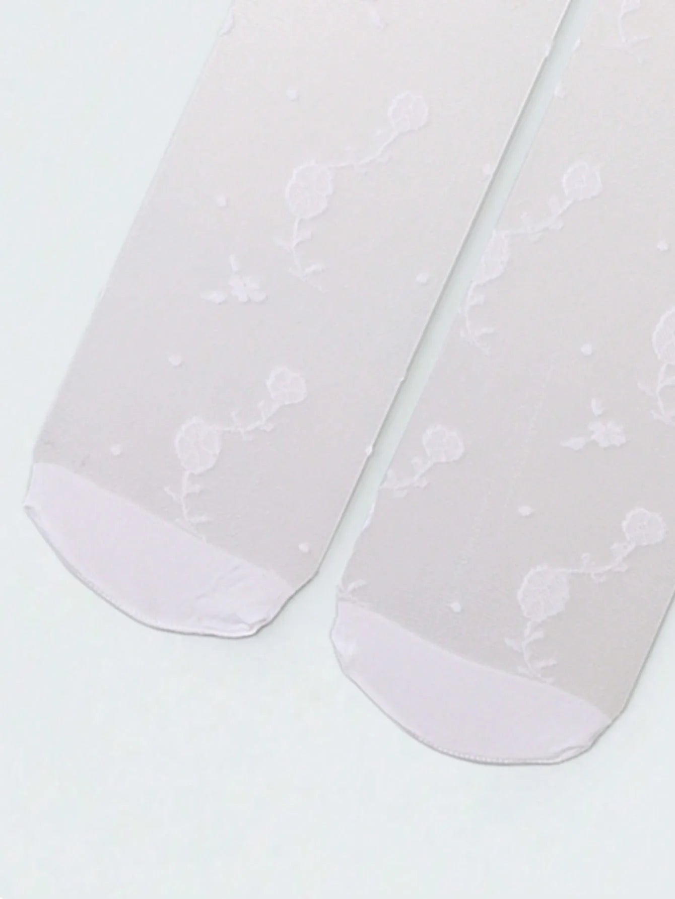 2 Pairs of Children Tight Pantyhose,Summer Thin Leggings Bouquet Pattern Mesh Stockings Little Princess White Tight Soft Hosiery
