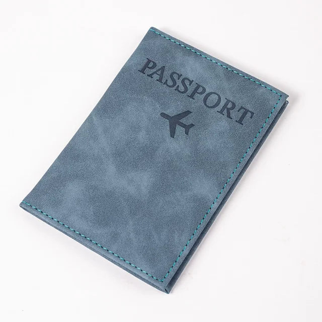 PU Leather Passport Cover For Men & Women World Map Travel Passport Case Organizer - Protective Card Holder ID Document Covers