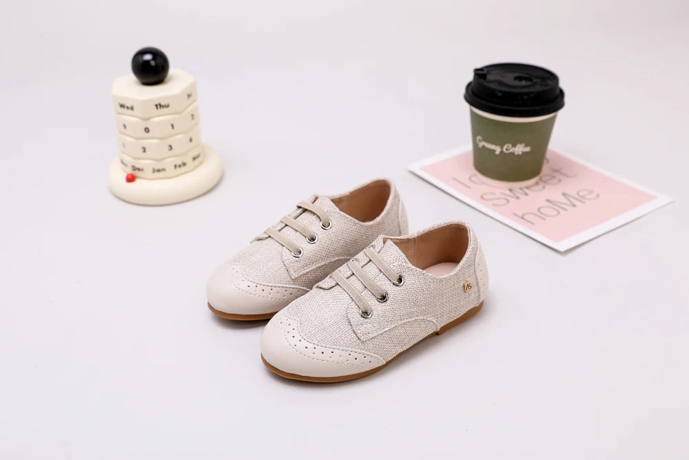 AS Kids Shoes Children Shoes Baby Boys Leather Loafers Toddler Slip On Princess Flats Girls Fashion Oxford Platform Mary Jane
