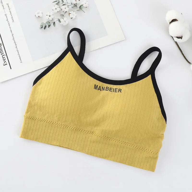 New Sports Bra for Women Gym Sexy Crop Top Bra Women Cotton Underwear Soft Comfort Tube Tops Female Brassiere Tops for Girls