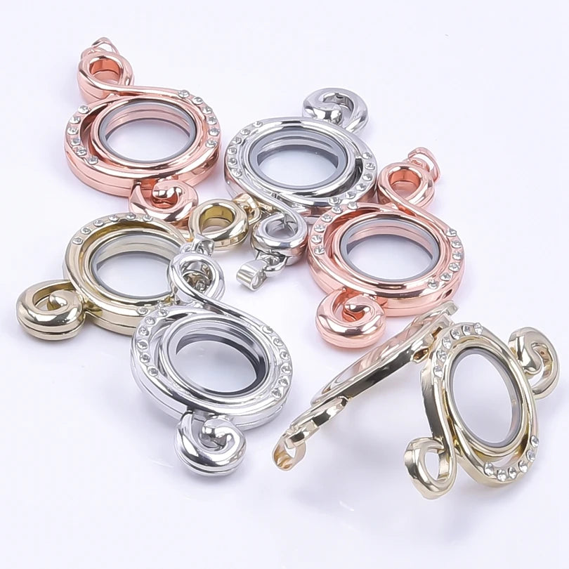 1Pc Punk Heart Round Memory Reliquary Photo Medaillon Pendant Glass Geometric Cremation Ashes Floating Locket кулон Jewelry