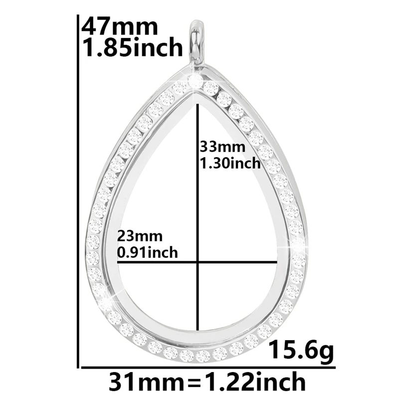 1Pc Punk Heart Round Memory Reliquary Photo Medaillon Pendant Glass Geometric Cremation Ashes Floating Locket кулон Jewelry