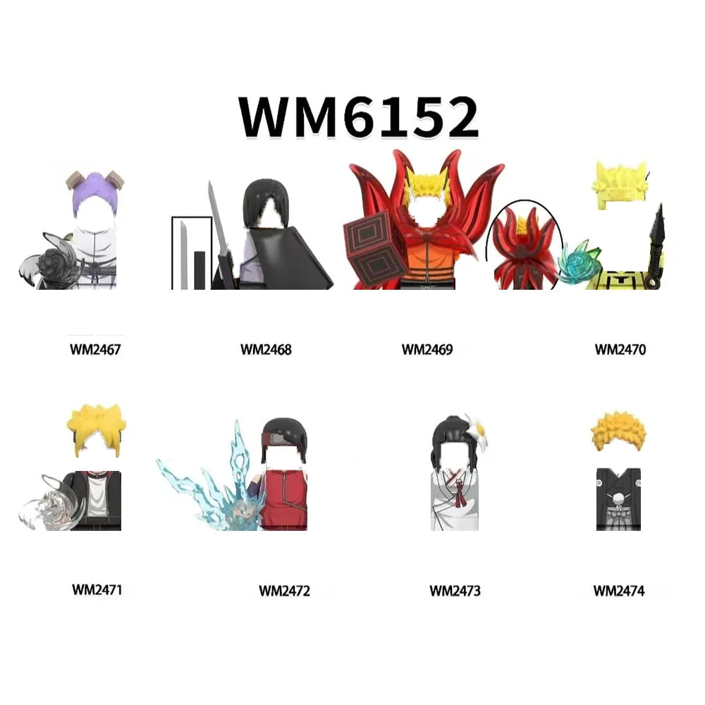 WM6155 Anime Building Blocks Set - Educational STEM Toys for Kids, Christmas Birthday Gift for Boys Girls WM6112 WM6113 WM6152
