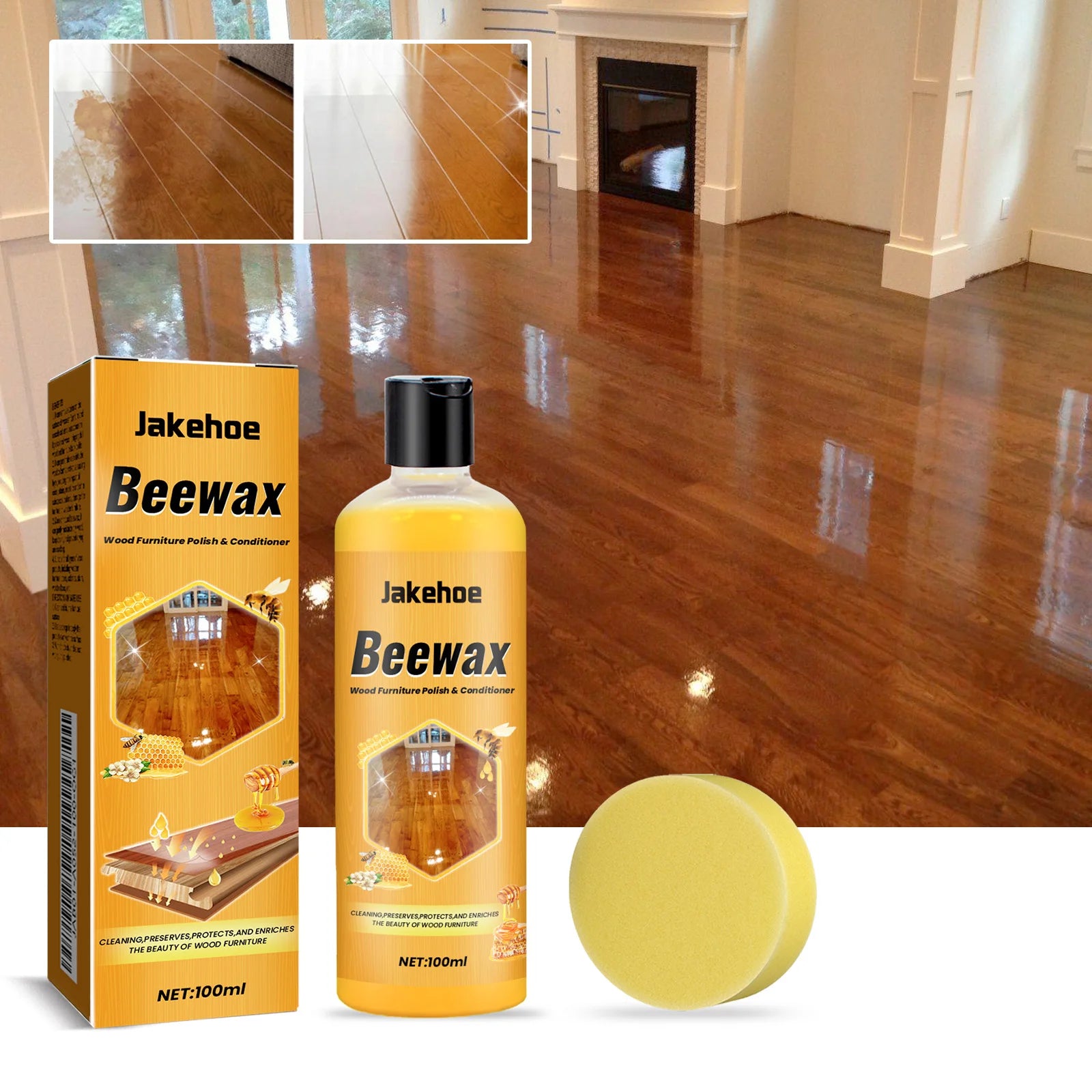 Floor Cleaner; Home Wooden Floor Protection Cleaning Maintenance Wax for Decontamination and Dust Prevention, Polishing and