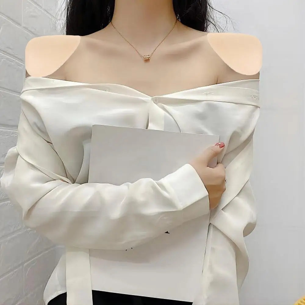 3pairs Sponge Shoulder Pads Sponge Breathable Set-in Pads Shoulder Enhancer for Women Men Breathable Sponge Pads for Blazer