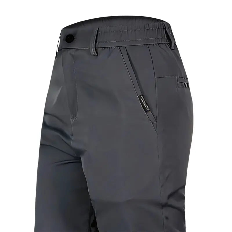 2026 Men's Ice Silk Straight Leg Thin Breathable Casual Pants Summer Business Long Trousers Fashionable Versatile Lightweight