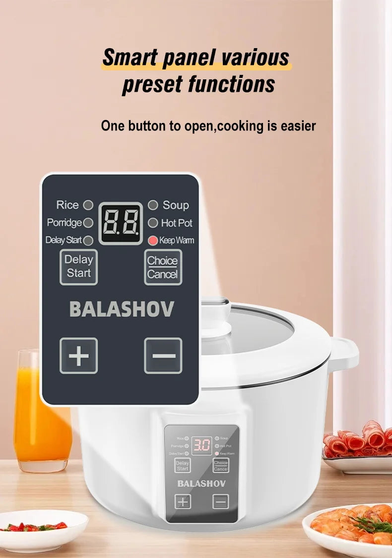 220V Electric Cooker Non-stick Cooking 3.5L Hot Pot Multifunction Electric Cooker Smart Rice Pot For Home Electric Hot Pot