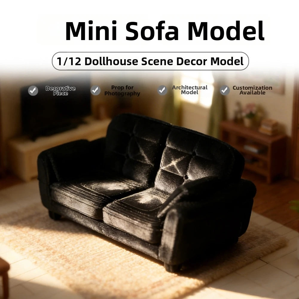 New 1:12 Dollhouse Simulation Sofa Mini Multistyles Living Room Furniture Pretend Play