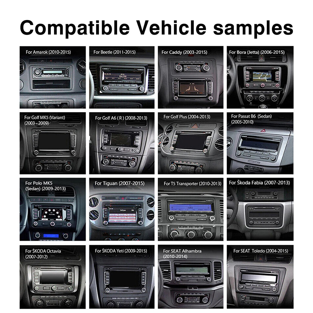 7 Inch Car Stereo For VW Touchcreen BT AM/FM Radio Receiver with Android Auto Carplay USB Charge Support Hands-Free Calling