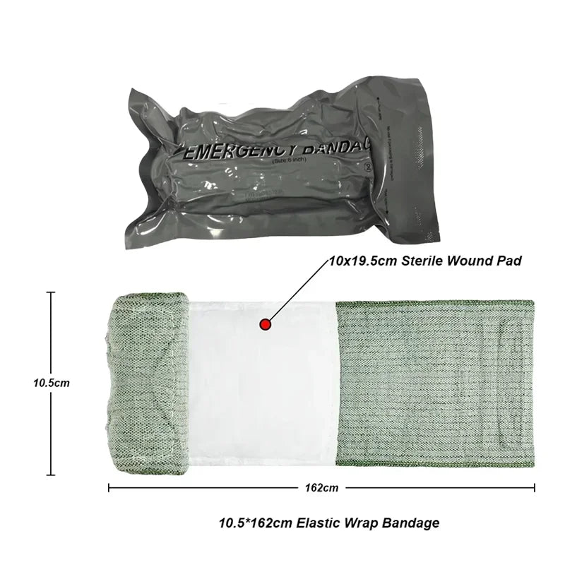 4inch/6inch Medical Trauma Kit Israeli Bandage Emergency First Aid for Outdoor Camping Hiking - Wound Care Security Protection