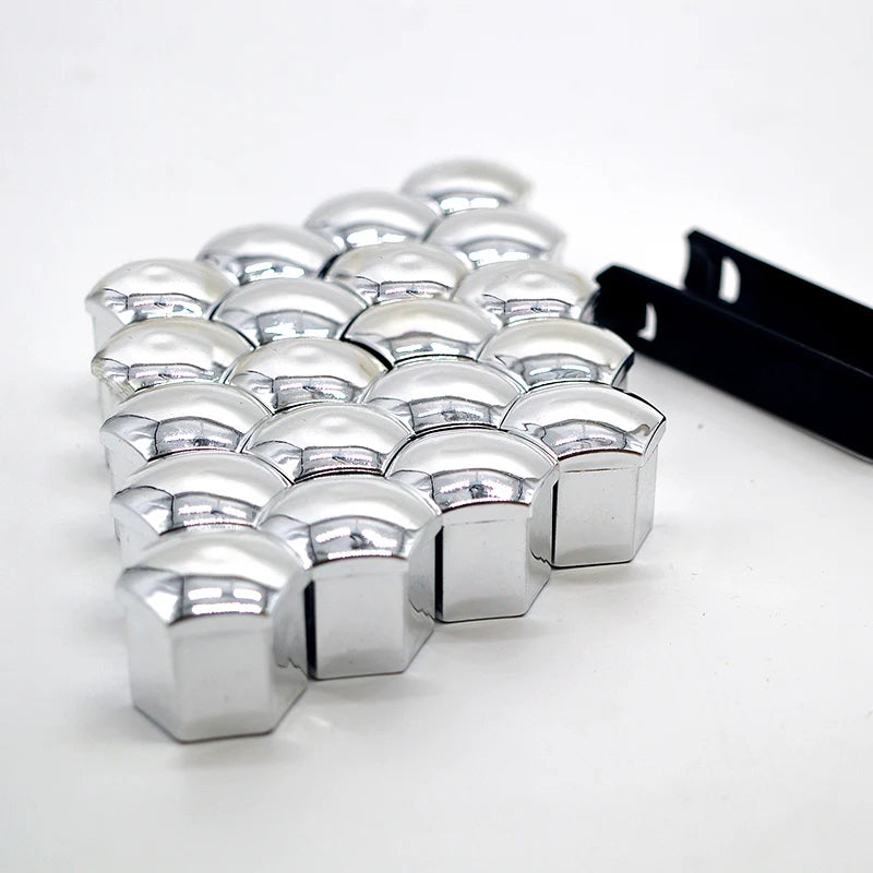 17mm/19mm/21mm 20Pcs Car Wheel Nut Caps Protection Covers Caps Auto Hub Screw Cover Black Car Tire Bolt Nut Cap Tyre Decoration