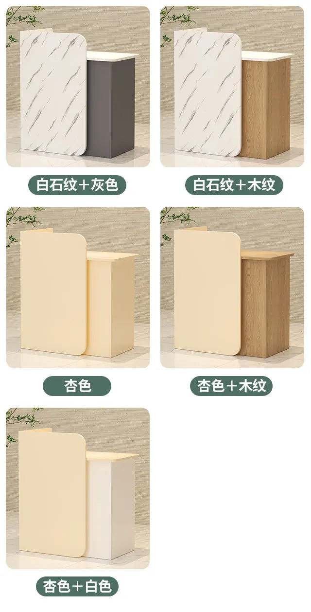 Customized Glamour Desk Table Trendy Aesthetic European Storage Reception Desk Elegant Classic Rezeptionstheke Office Furniture