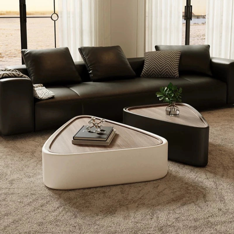 Coffee Table Living Room Small Space Luxury Cream Designer Simple Solid Wood Minimalist Storage Nordic Round Center Furniture