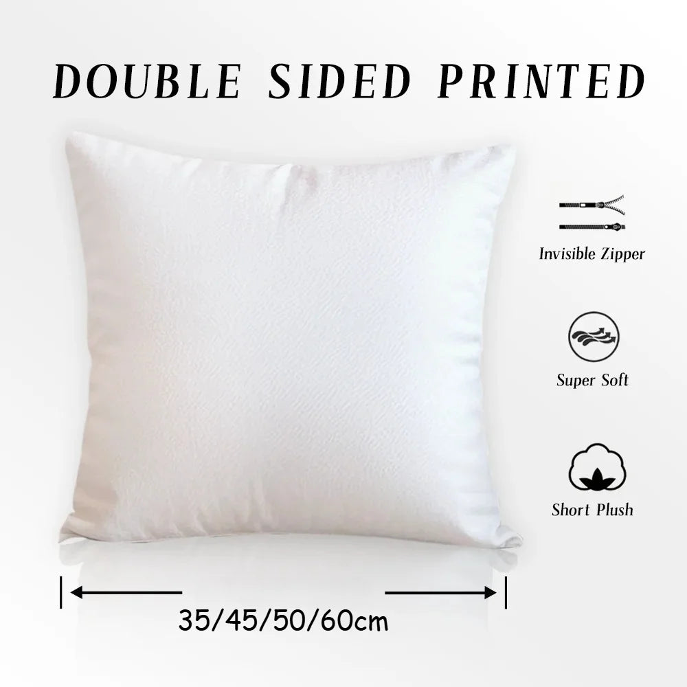 Floral & Perfume Inspired Double-sided Printed pillow cover Short plush Suitable living rooms bedrooms sofas throw cushion cover
