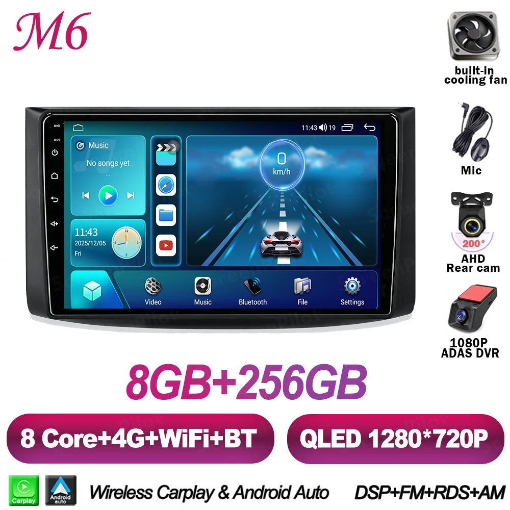 Android 16 For Chevrolet Lova Captiva Gentra Aveo 2006-2012 Touch Screen Android Auto Mirror Link Stereo Head Unit Car Radio RDS