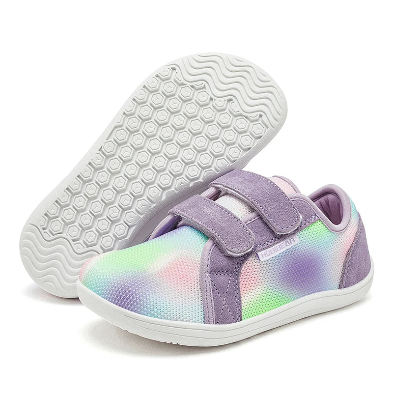 HOBIBEAR Boys Girls Barefoot Shoes Hook Loop Wide Toe Sneakers Mesh Lightweight Breathable Shoes(Toddler/Little/Big Kid)