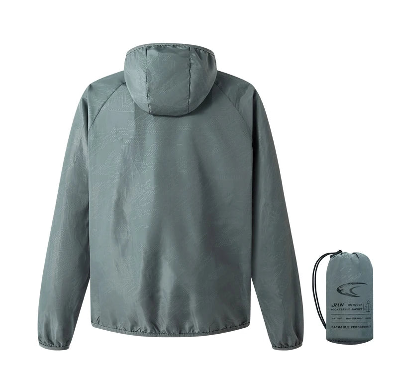 JNLN Camping Rain Jacket Men Women Waterproof Sun Protection Clothing Fishing Hunting Clothes Quick Dry Windbreaker With Pocket