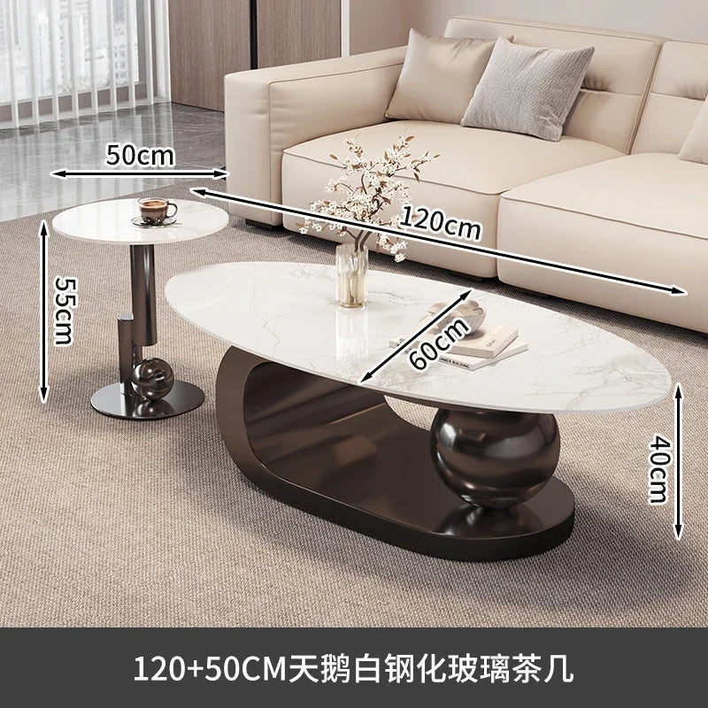 Round Trendy Coffee Table Exquisite Luxury European Trendy Coffee Tables Simple Beauty Mesa Auxliar Living Room Furniture