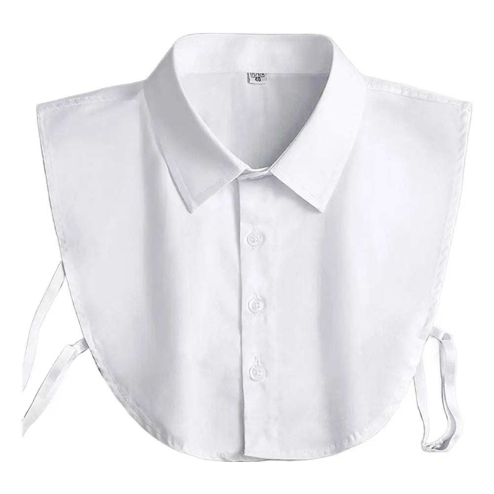 Fake Collar Detachable Collar for Women Girls Shirts Dickey Half False Blouse Dickey Tops Solid Color False Collar White/Black
