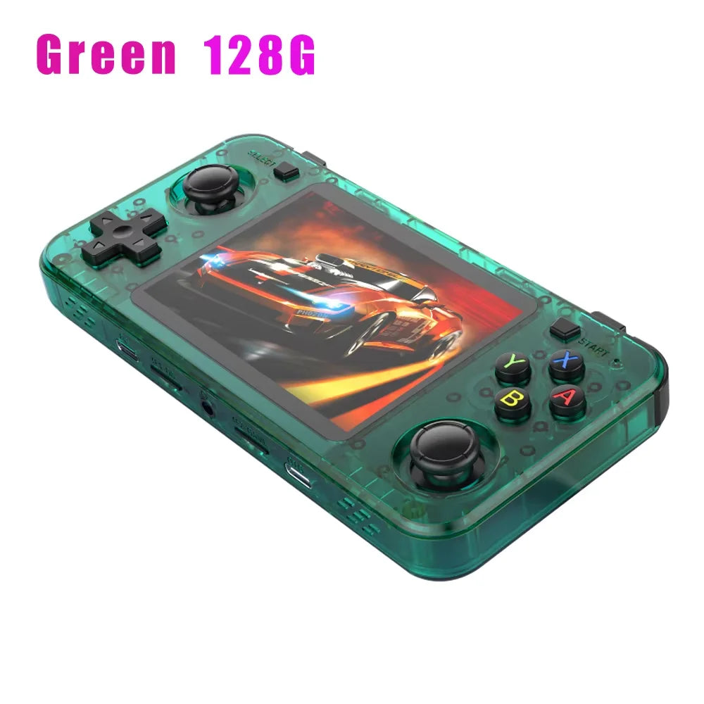 R36H ARKOS Retro Handheld Game Console Portable 64G 128G Pocket Video Player 3.5 Inch IPS Screen R36S landscape Kid Gift