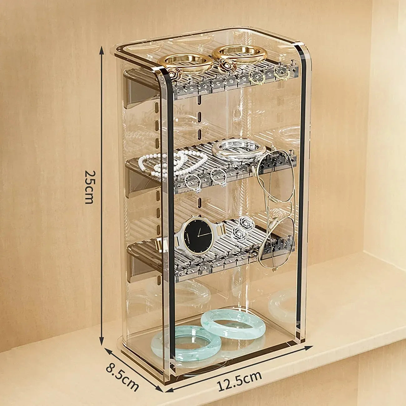 Makeup Organizer Cosmetic Lipstick Jewelry Display Cases Stackable Storage Box Brush Holder Bathroom storage organization