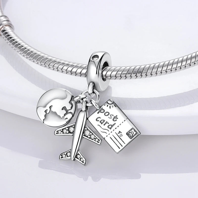 925 Sterling Silver Charms Beads Pendant Tree of Life Dog Elephant Love Heart Charm Fit Original Bracelet DIY Women Jewelry Gift