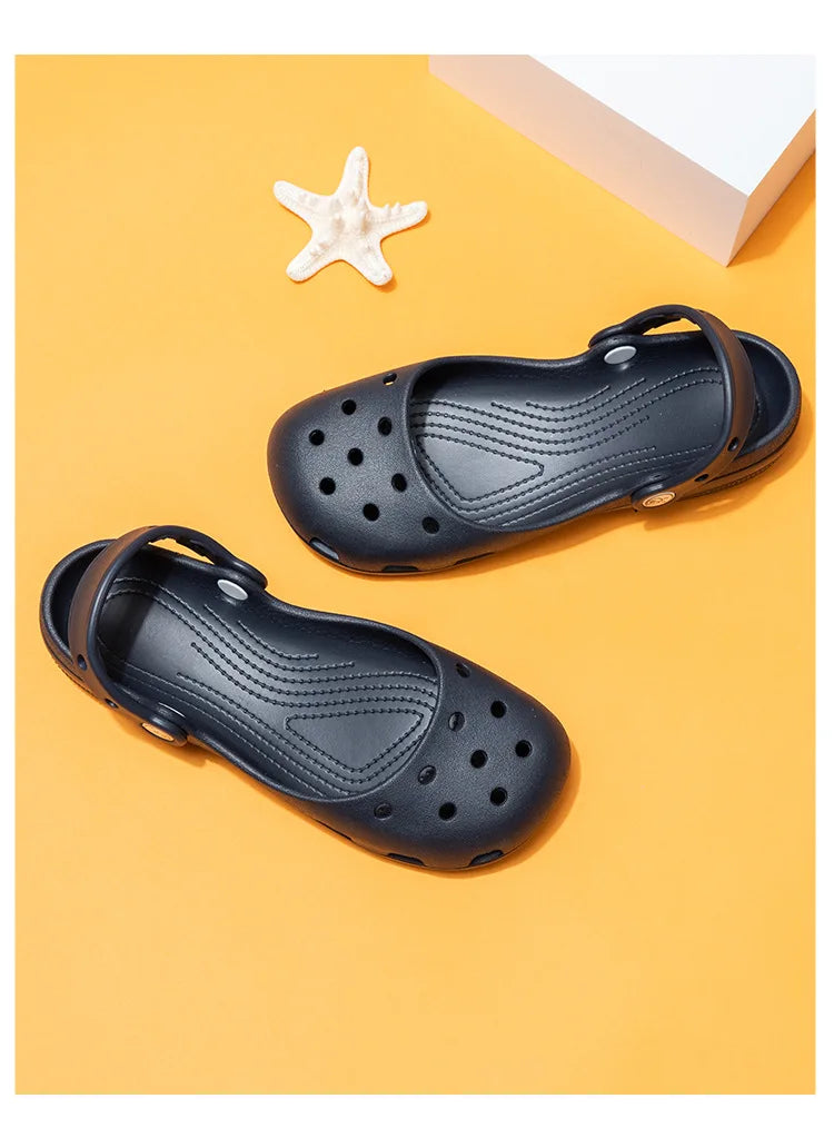 2026 Summer New Women'S Ballet Cave Shoes Mary Jane Eva Durable Anti Slip And Odorous Flat Shoes Beach Shoes For Outdoor Wear