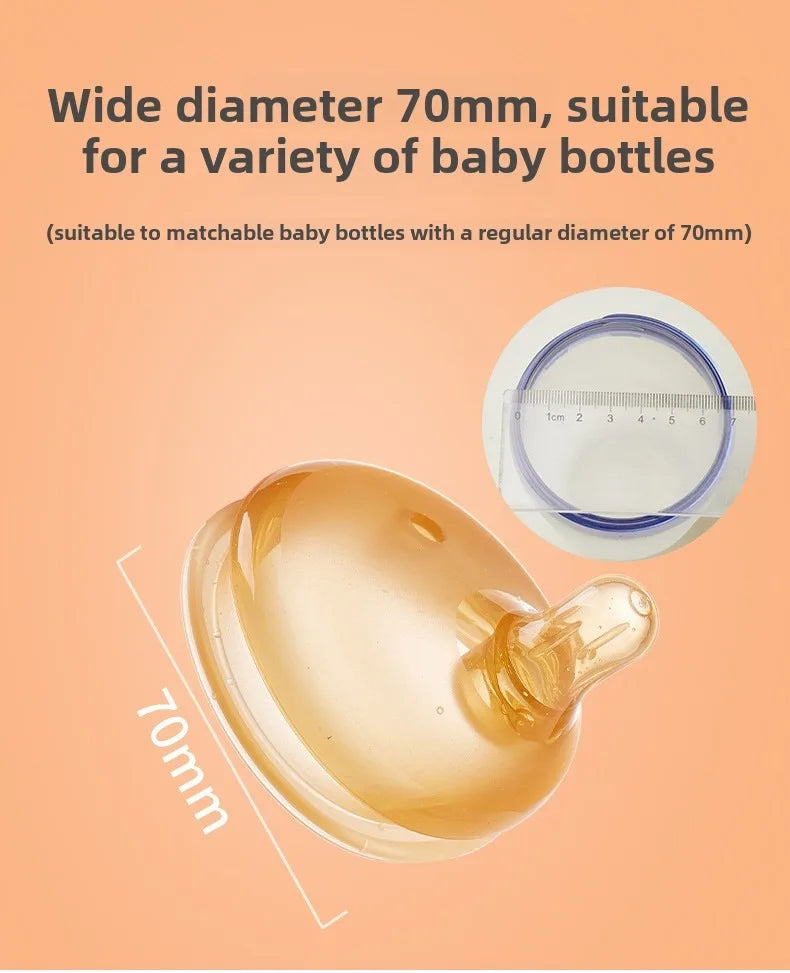 1 Pc 7cm Wide Big Mouth Nipple Pacifier 100% Bpa Free Spoon Straw Nipple Head Gravity Ball Replacement Head For Baby Milk Bottle