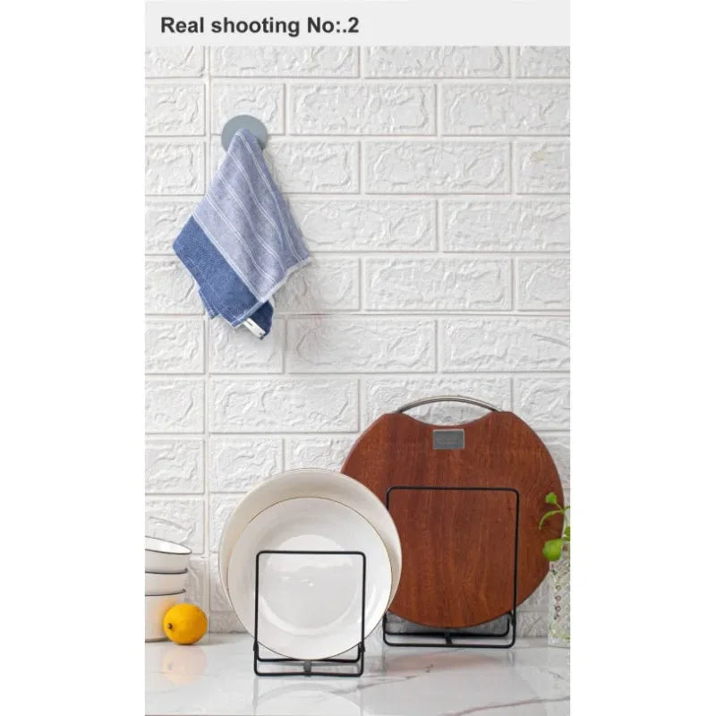 Kitchen Rack Dish Storage Rack Cabinet Dish Rack Dinner Plate Drain Rack Countertop Rack Plate Iron
