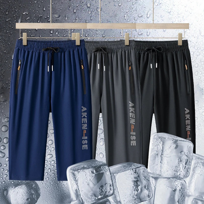 New Fashion Sports Shorts Men Elastic Waist Shorts Male Breathable Quick Dry Comfortable Men's Short Pants Men Bottom Black XXXL
