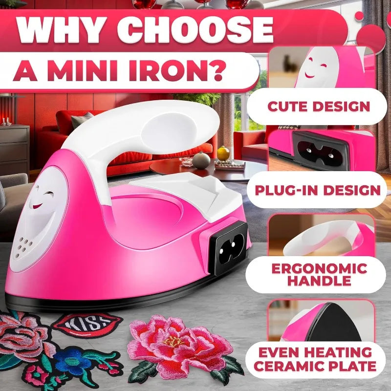 New Portable Mini Craft Iron Electric Iron Handy Heat Press Diy Small Iron For Ironing Clothes Laundry Appliances EU Plug