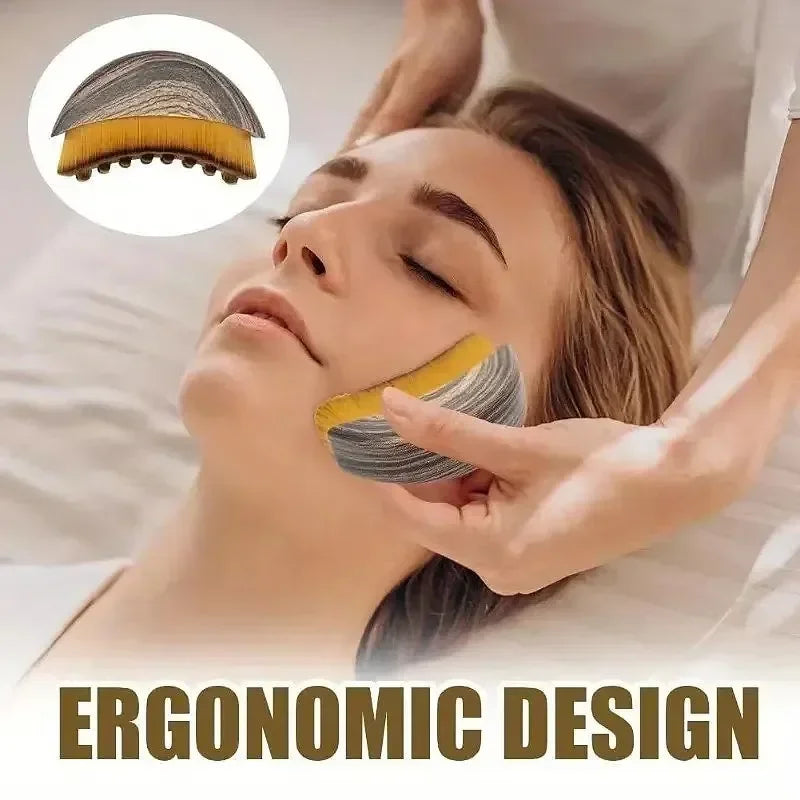 Ergonomic Lymphatic Face Massager Brush for Facial Contour Sculpting Drainage Tool Skin Care & Relaxing Massage