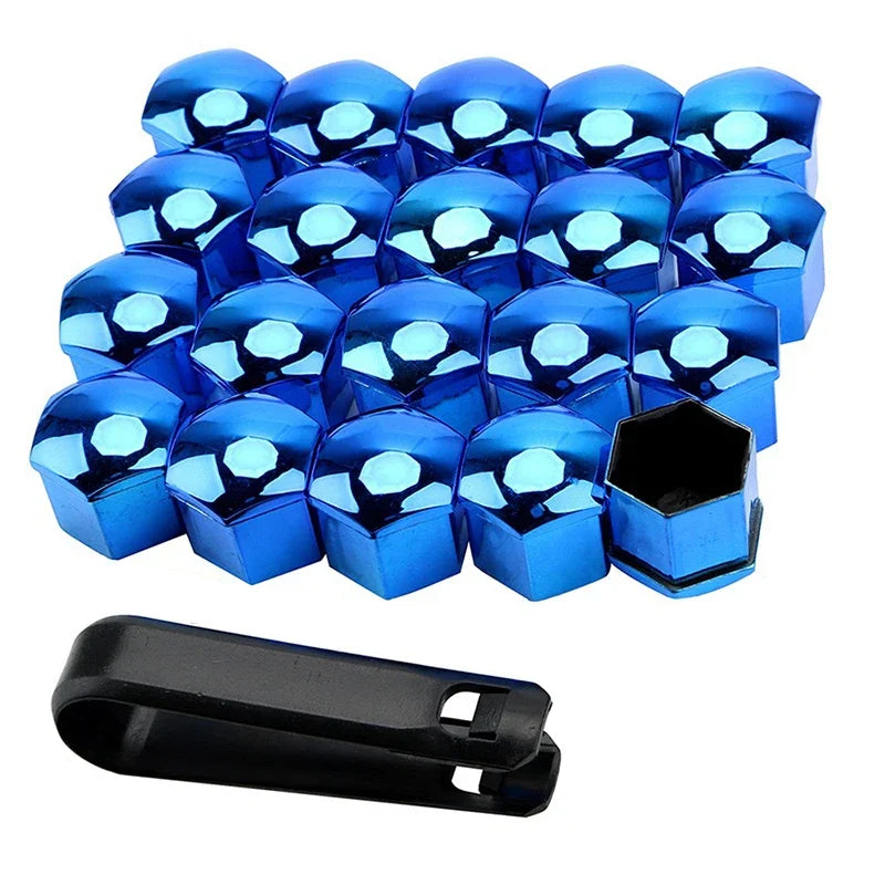 20 Pcs Car Wheel Nut Caps 17mm/19mm/21mm Auto Hub Screw Cover Black Plastic Anti Dust Car Wheel Nut Bolt Covers Tire Accessories