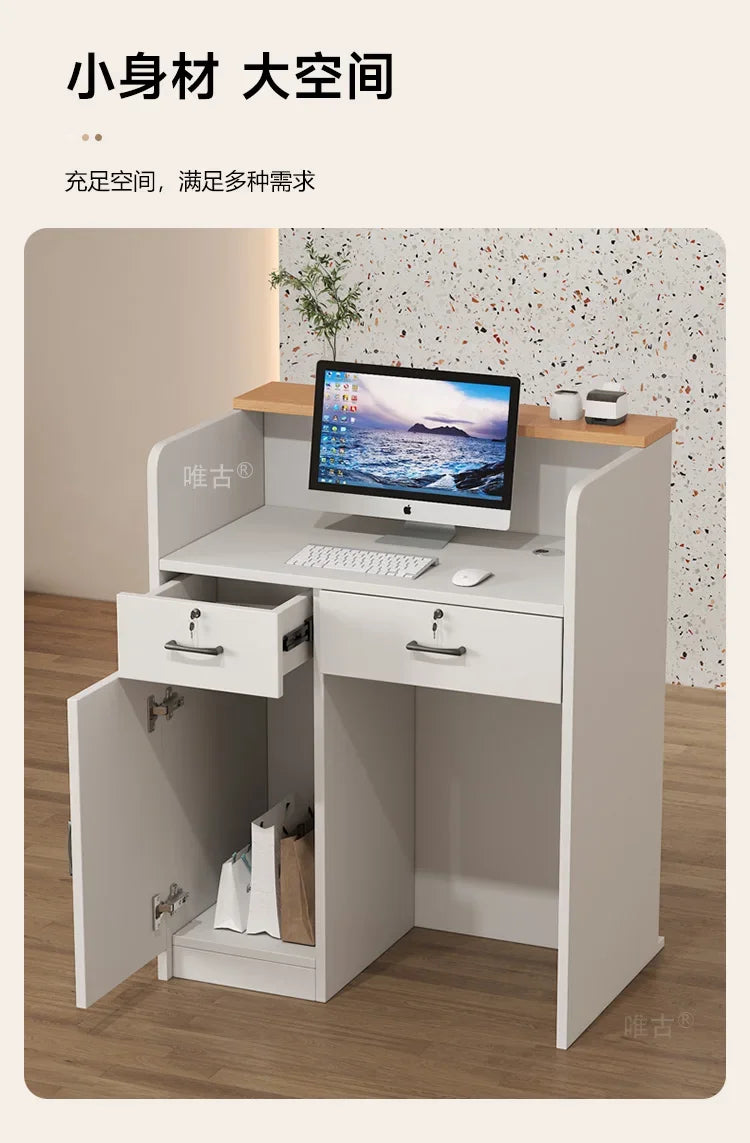 Salon Hairs Reception Desk For Modern Salon Professional Bar Counter Beauty Luxury Simple Resepsiyon Masası Commercial Furniture