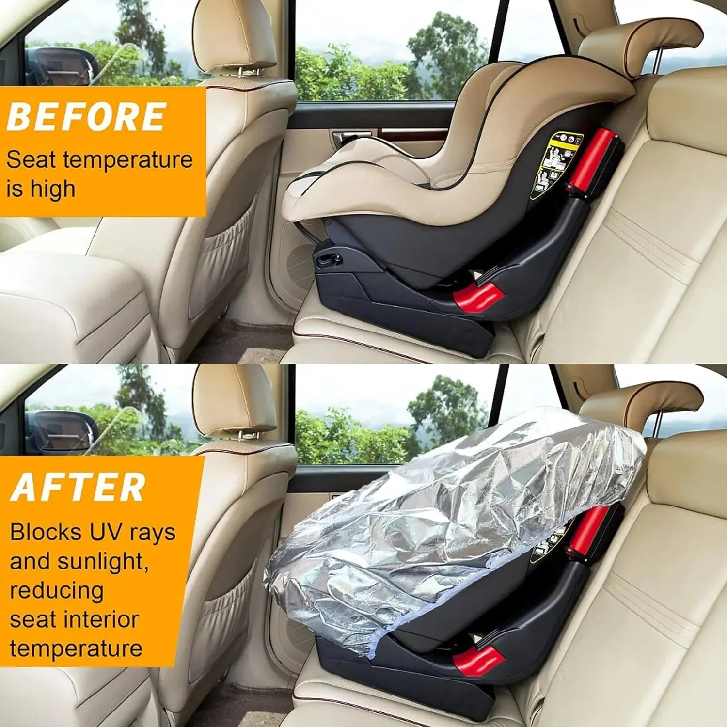 1PC Baby Car Seat Sun Shade Cover Blocks Out Heat & Sun UV Covers Universal Baby Travel Accessories