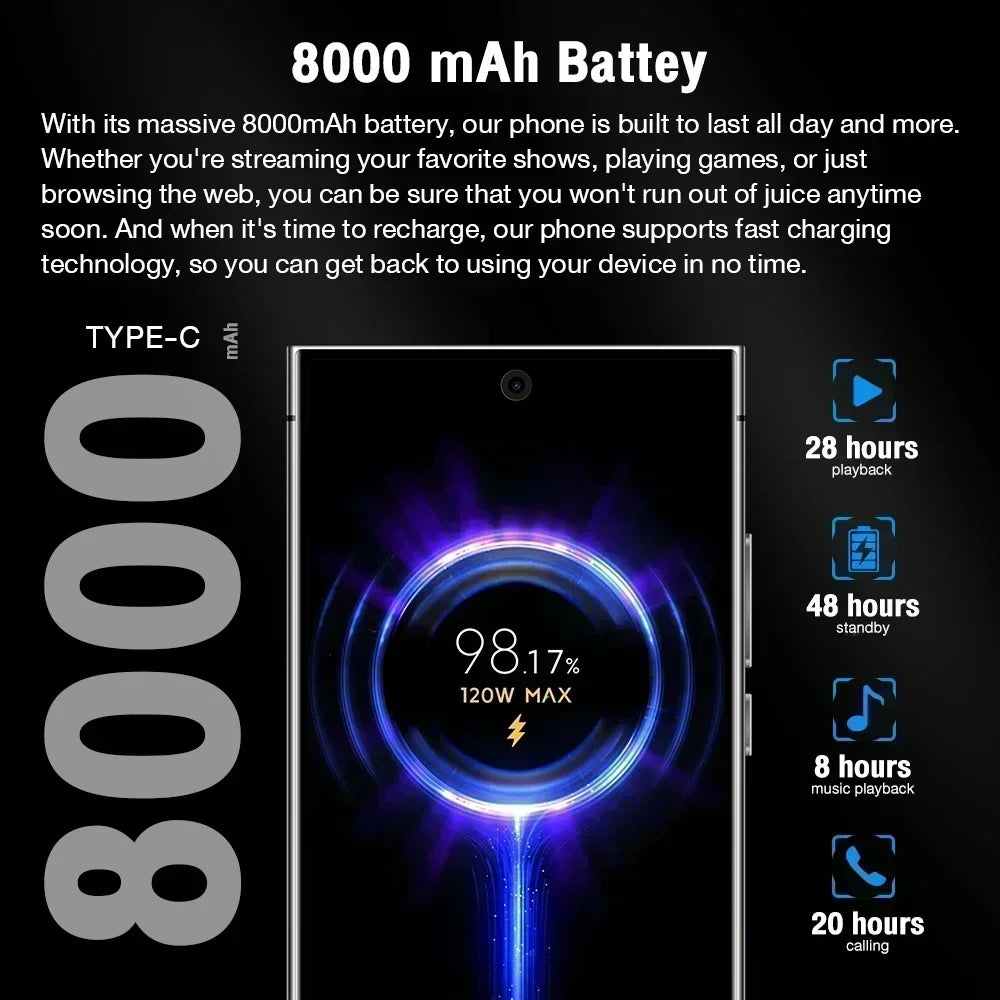2026 High Quality S27 Ultrar Ultra original intelligent 4G 5G dual card dual standby system global version 7800mAh battery